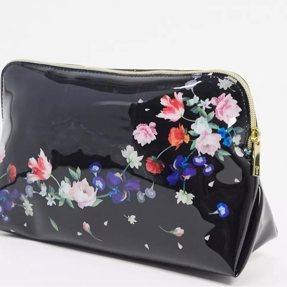 NWT Ted Baker Emiy sandalwood floral toiletry bag in black - Picture 8 of 12